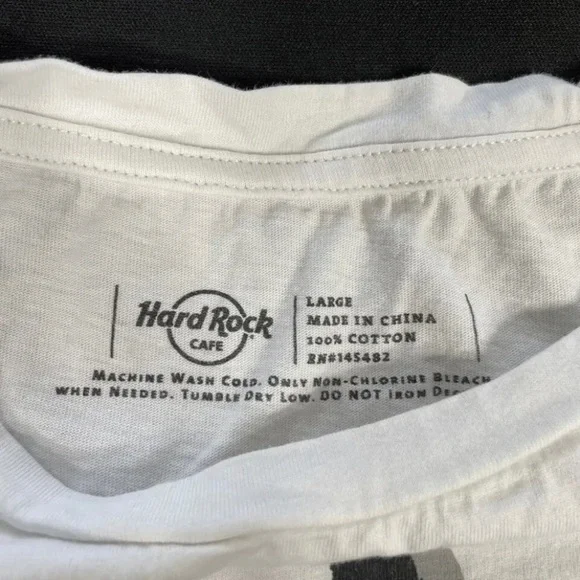 Hard Rock Cafe Women Print Short Sleeve Top Size L - Picture 4 of 7